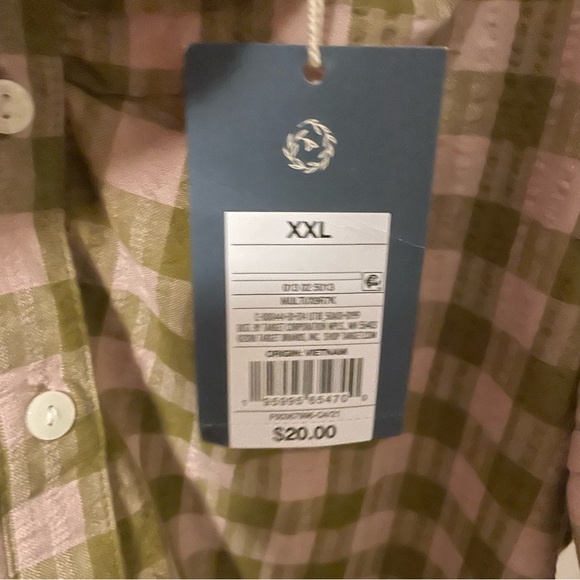 NWT Puff Short Sleeve Button-Front Blouse in Multicolor Plaid Size XXL - Picture 12 of 12